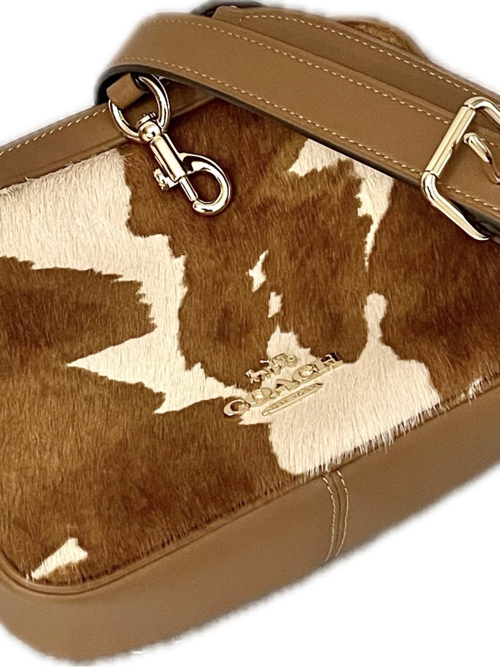 Coach Mini Carey Calf Hair Leather Shoulder/Crossbody Bag